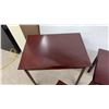 Image 4 : Set of Three Wood Nesting Tables, Largest 20 x 22 x 16"