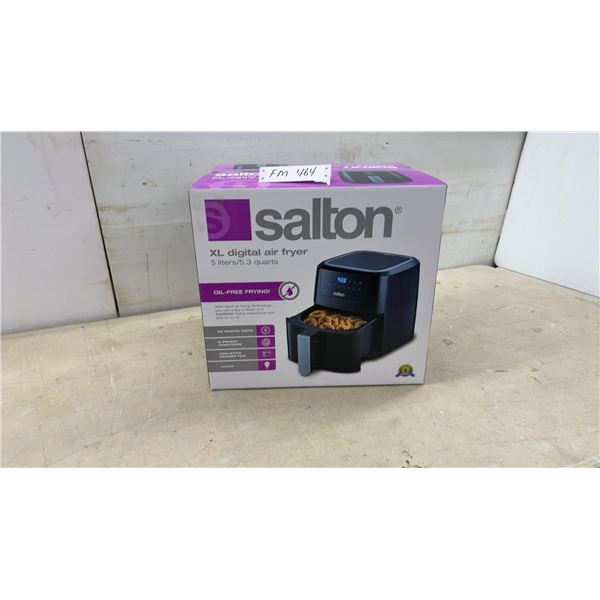 New Salton Xl Digital Air Fryer, 5 Liter Capacity, 1400 Watt, 8 Preset Functions