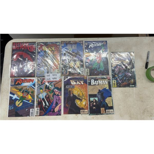 Batman and Robin Comic Books Including Elseworlds Annuals and Knightquest, Lot of 10