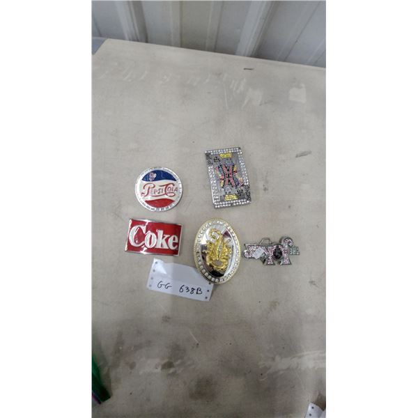 Pepsi-Cola, Coke, Playing Card, Scorpion, and AKA Belt Buckle Collection