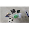 Image 1 : Collection of Belt Buckles Including Soccer Ball, Pac-Man, Golf, 5x