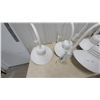 Image 2 : White Gooseneck Barn Light Wall Sconces, Lot of Six