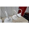 Image 4 : White Gooseneck Barn Light Wall Sconces, Lot of Six