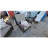 Image 10 : Wicker Patio Furniture Set with Gray Cushions and Floral Throw Pillows, Three Pieces