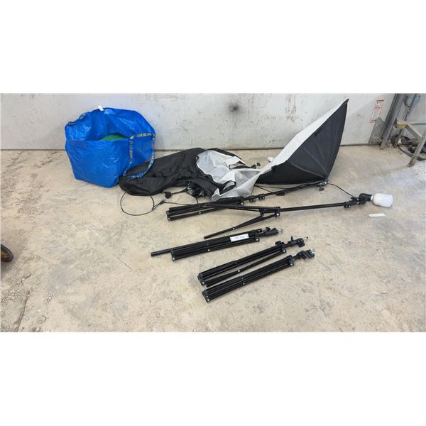 Photography Lighting Kit with Softboxes, LED Bulb, Light Stands, and More
