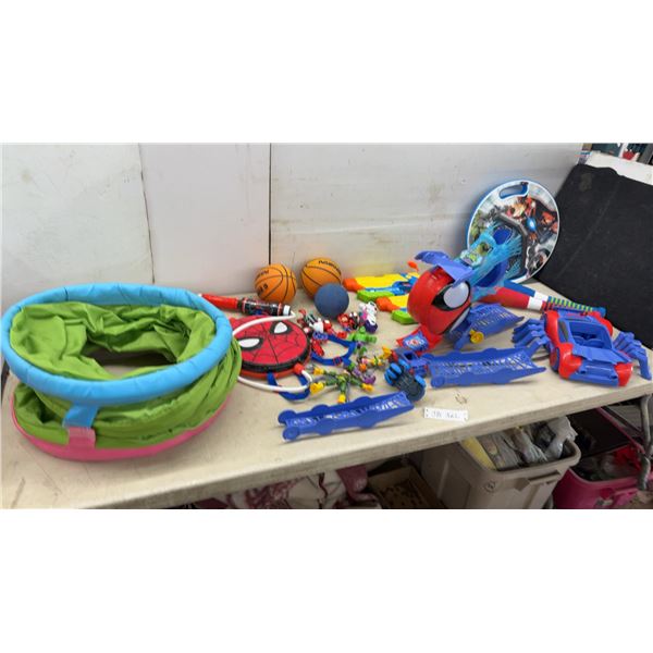 Marvel Avengers and Spider-Man Toys with Foam Bats, Basketballs, Water Guns, and More
