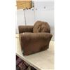 Image 2 : Keet Brown Microsuede Children's Sofa with Wooden Feet