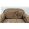 Image 5 : Keet Brown Microsuede Children's Sofa with Wooden Feet