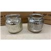 Image 2 : Ribbed Mercury Glass Tealight Holders with Wire Handles, 18 Pieces