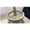 Image 3 : Two-Tier Rustic Wood Serving Trays with Metal Handles, Set of Two
