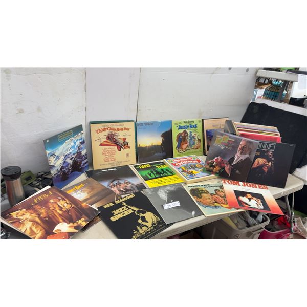 Collection of Vinyl Lp Records Including ABBA, Tom Jones, Neil Diamond, and More