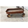 Image 6 : Rusty Radio Flyer Vintage Metal Pull Wagon with Wear