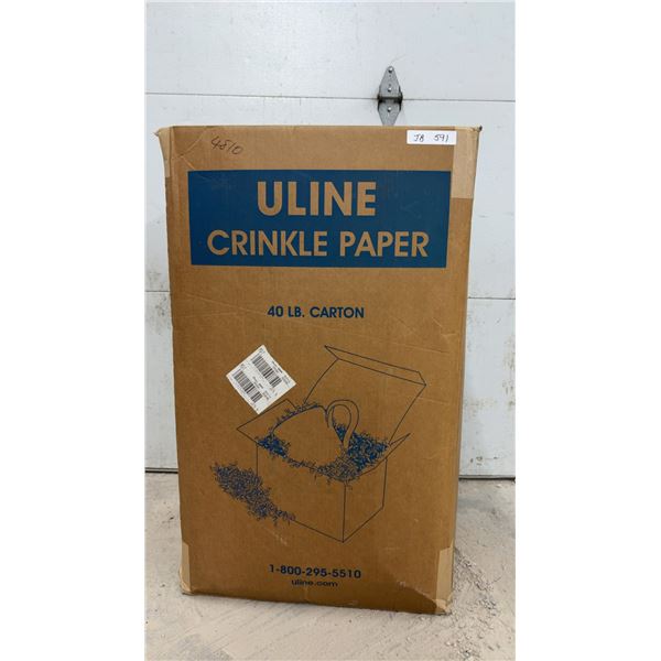 Uline Crinkle Packing Paper Approx 40 Pound Box Natural Kraft