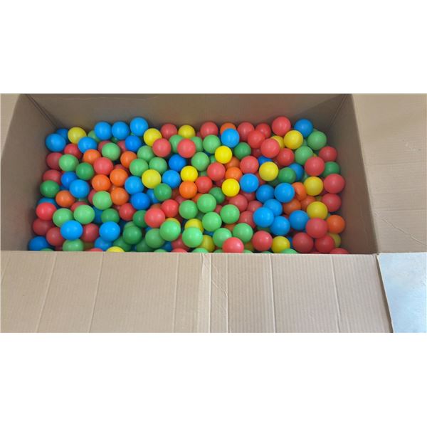 Box of Colorful Plastic Pit Balls