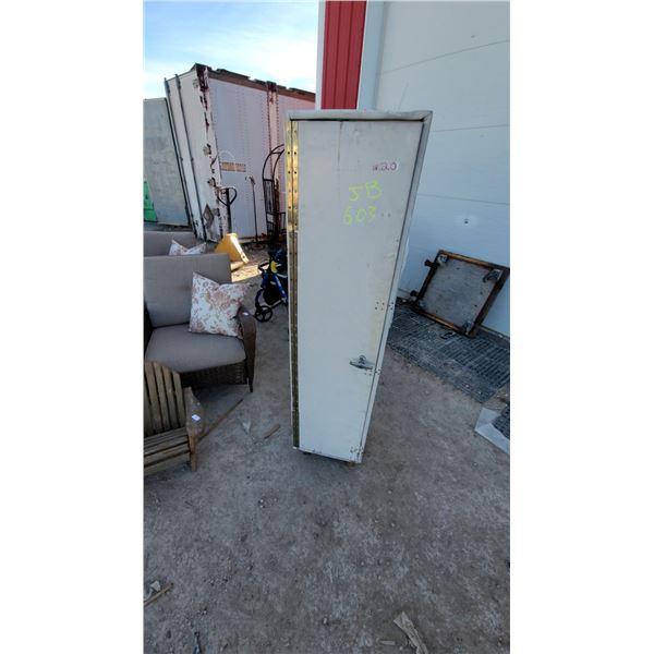 Tall Metal Storage Cabinet with Four Shelves 62 x 14 x 16"