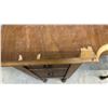 Image 4 : Vintage Walnut Kneehole Writing Desk with Gallery Back and Four Drawers 38 x 36 x 17