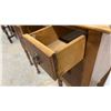 Image 6 : Vintage Walnut Kneehole Writing Desk with Gallery Back and Four Drawers 38 x 36 x 17