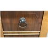 Image 7 : Vintage Walnut Kneehole Writing Desk with Gallery Back and Four Drawers 38 x 36 x 17