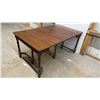 Image 5 : Antique Walnut Expandable Swing Leg Dining Table with 3 Leaves 40 x 22 x 31