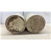 Image 3 : Pair of Antique Two-Tone Stoneware Finger Jugs with Brown Glazed Tops