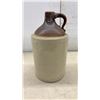 Image 5 : Pair of Antique Two-Tone Stoneware Finger Jugs with Brown Glazed Tops