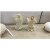 Image 2 : Box of Vintage Christmas Ornaments, Crocheted Angels, Candles, and More