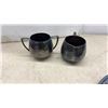 Image 2 : Silver-Plated Covered Serving Dish with Glass Insert, Creamer, Sugar Bowl, and More