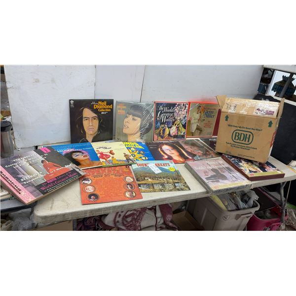 Collection of Vinyl Lp Records Including Neil Diamond, Glenn Miller, and More