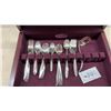 Image 3 : Nobility Plate Silver-Plated Flatware Set in Wooden Chest with Serving Pieces and More