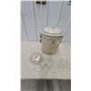 Image 1 : Medalta Potteries 5 Imperial Gallon Stoneware Crock with Lid and Extra Lid 1gal.