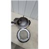 Image 4 : Antique Carriage Lamp with Frosted Glass Lens and Mounting Handle Been Electic Converted I Think