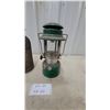 Image 2 : Coleman Model 335 Green Gas Lantern and Vintage Mesh-Wrapped Soda Stezler Bottle