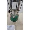 Image 3 : Coleman Model 335 Green Gas Lantern and Vintage Mesh-Wrapped Soda Stezler Bottle