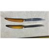 Image 5 : Marlow Sheffield Stainless Steel Carving Set with Bakelite Handles and Steak Knives