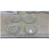 Image 2 : Clear Pressed Glass Dinnerware Set with Floral Pattern, Plates, Bowls, Mugs, 40 and More Pieces