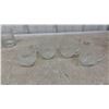 Image 9 : Clear Pressed Glass Dinnerware Set with Floral Pattern, Plates, Bowls, Mugs, 40 and More Pieces