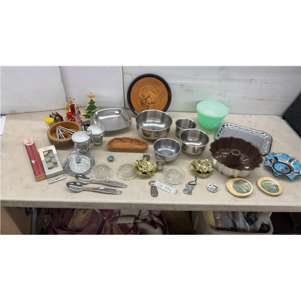 Stainless Steel Mixing Bowls, Bundt Pan, Niagara Falls Coasters, Serving Tray, and More