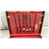 Image 2 : Stainless Steel Flatware Set with Carving Set and Assorted Spoons and Knives