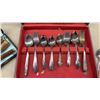 Image 3 : Stainless Steel Flatware Set with Carving Set and Assorted Spoons and Knives
