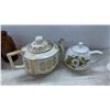 Image 2 : Collection of Porcelain Teapots, Cups and Saucers, Floral Plates, Vase, and More