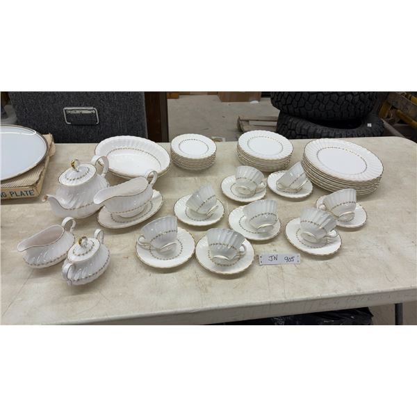 Royal Doulton Adrian H.4816 English Fine Bone China Dinnerware Set with Teapot and More, 44 Pieces