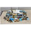 Image 1 : Collection of Vintage European Postcards, Rubber Stamps, Hilroy Notebook, and More