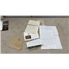 Image 6 : Collection of Vintage European Postcards, Rubber Stamps, Hilroy Notebook, and More