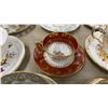 Image 4 : Collection of Vintage Porcelain Teacups and Saucers with Gold Trim and Floral Designs