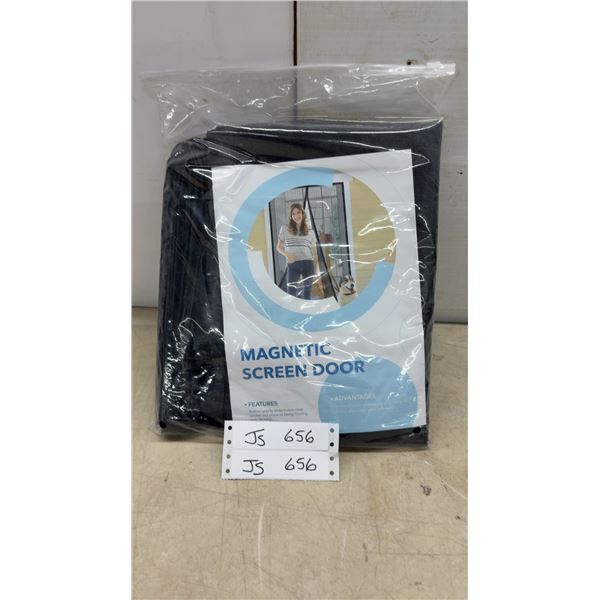 Magnetic Screen Door, Black, Fits up to 37 x 82"