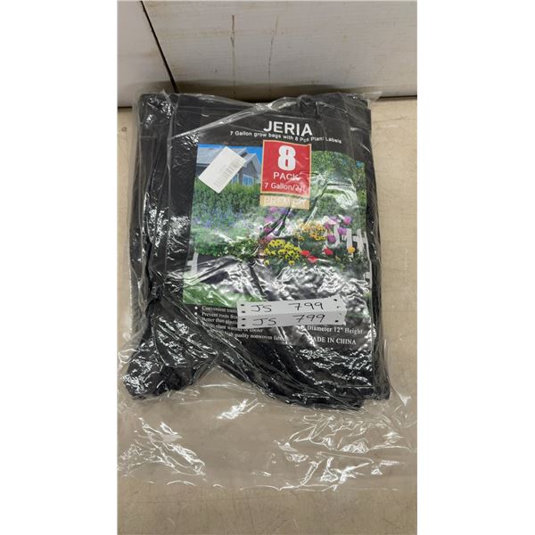 Jeria 8-Pack 7-Gallon Premium Grow Bags with Plant Labels, 12" Height