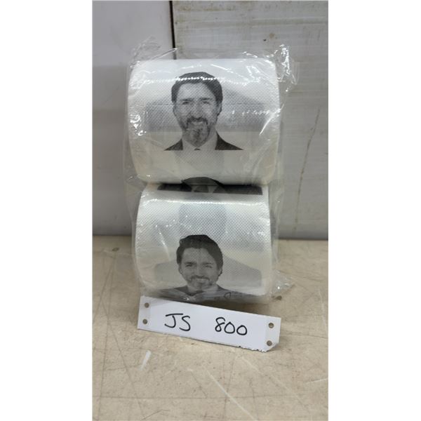 2-Roll Justin Trudeau Political Humor Gag Gift Toilet Paper Set
