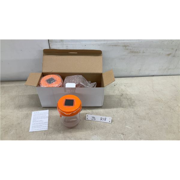 Solar Wasp Trap with LED Light, Orange, Pack of Three