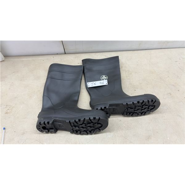 Steel Toe Rubber Boots, Size 10
