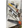 Image 1 : Hatchet, Camping Axe with Sheath, Hand Saw, Open-End Wrench, Paint Mixer and More
